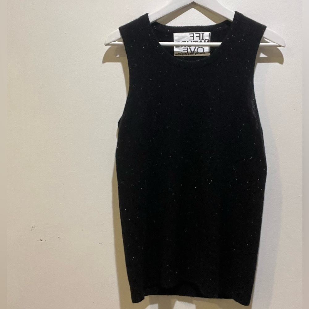 FREE CITY 100% Cashmere - Like New - Speckled Sleeveless Top Size Small